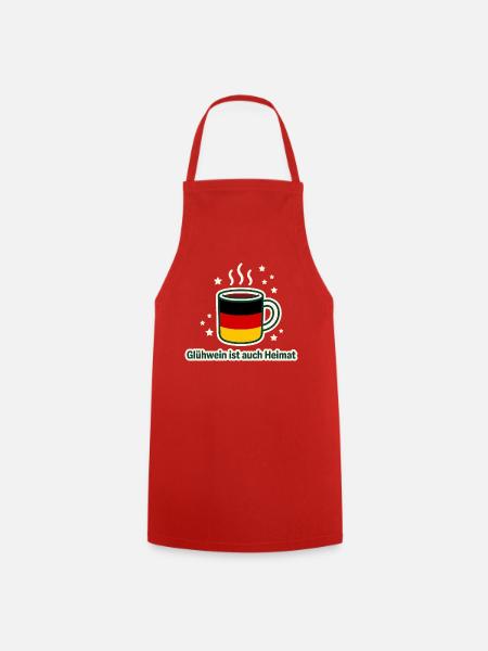Glühwein Heimat Tasse Flaggen Design - Kochschürze - Rot
