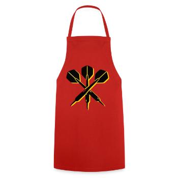 Gekreuzte Dartpfeile Logo - Kochschürze - Rot - Vorne - AI Model Male 185 dark (185cm)
