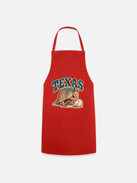 Texas Armadillo Baseball Retro - Kochschürze - Rot