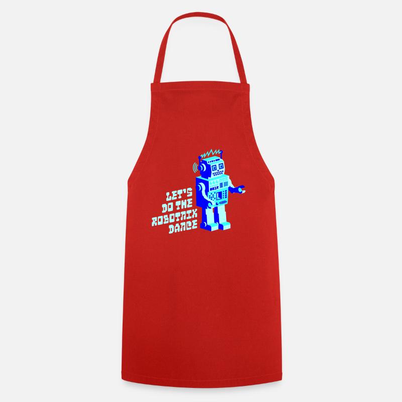 robotnik dance - old school robots - Cooking Apron - red