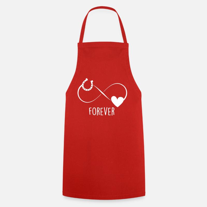 infinity Heart Chevaux - Tablier de cuisine - rouge