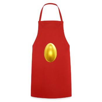 Golden Gold Golden Egg Egg - Cooking Apron - red - Front - AI Model Male 185 dark (185cm)