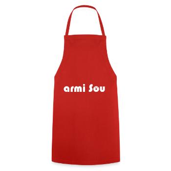 armi Sou - Kochschürze - Rot - Vorne - AI Model Male 185 dark (185cm)