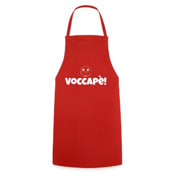 Voccapè! - Cooking Apron - red - Front - AI Model Male 185 dark (185cm)