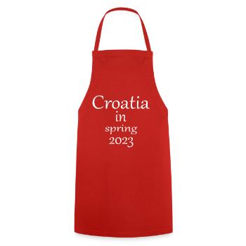 La Croatie au printemps 2023 - Tablier de cuisine - rouge - Devant - AI Model Male 185 dark (185cm)