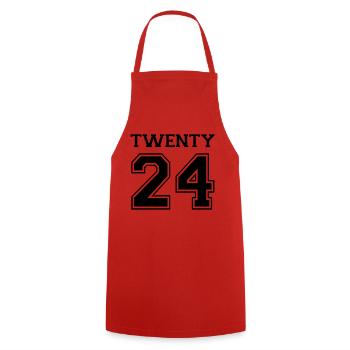 2024 - Cooking Apron - red - Front - AI Model Male 185 dark (185cm)