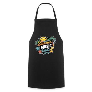 musique de l'été - vacances soleil - Tablier de cuisine - noir - Devant - AI Model Male 185 dark (185cm)