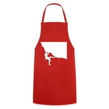 climbing - Cooking Apron - red - Front - AI Model Male 185 dark (185cm)