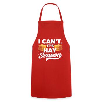 I Can't It's Hay Season Hay Baling Straw Bale - Kochschürze - Rot - Vorne - AI Model Male 185 dark (185cm)