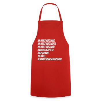 Lustiger Spruch - WAHLEN - Kochschürze - Rot - Vorne - AI Model Male 185 dark (185cm)