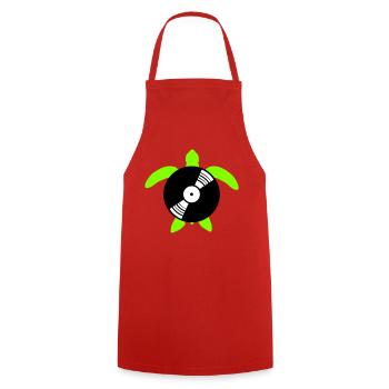 Water Turtle Vinyl Record Music DJ Club - Cooking Apron - red - Front - AI Model Male 185 dark (185cm)