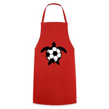 Wasserschildkröte Fußball Sport Hobby Verein Fan - Kochschürze - Rot - Vorne - AI Model Male 185 dark (185cm)