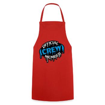 Official Crew Member Stamp - Tablier de cuisine - rouge - Devant - AI Model Male 185 dark (185cm)