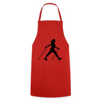 Nordic walking - Kochschürze - Rot - Vorne - AI Model Male 185 dark (185cm)
