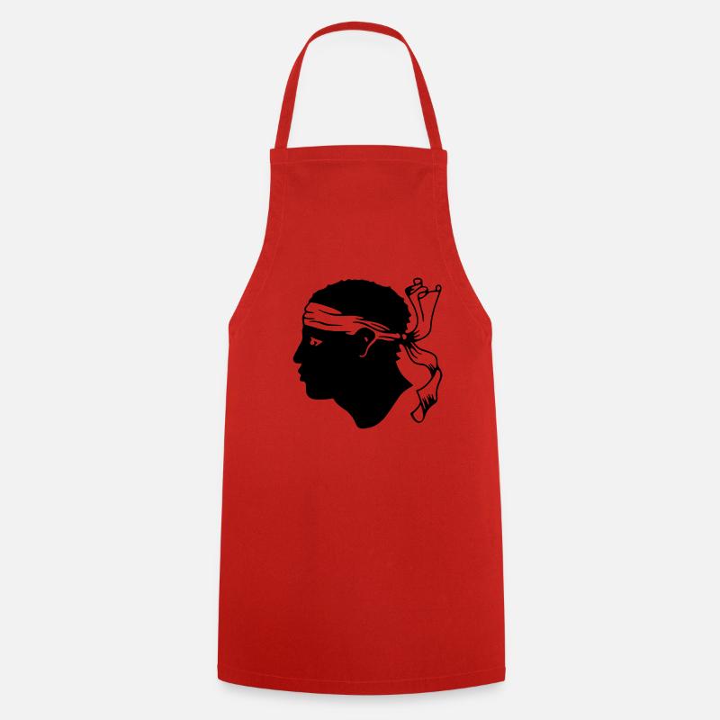 Testa mora (tête de Maure) - Tablier de cuisine - rouge