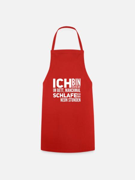 ich bin ein Langschläfer - Kochschürze - Rot