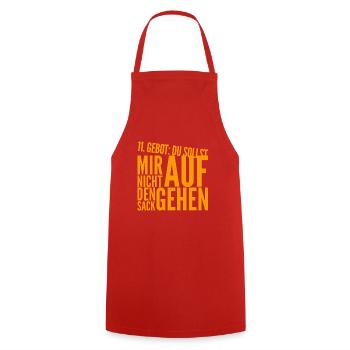 du sollst mich nicht nerven - Kochschürze - Rot - Vorne - AI Model Male 185 dark (185cm)