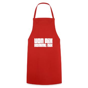von nix kommt nix - Kochschürze - Rot - Vorne - AI Model Male 185 dark (185cm)