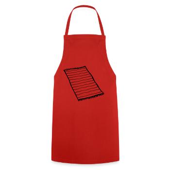 Teppich Cool Design - Kochschürze - Rot - Vorne - AI Model Male 185 dark (185cm)