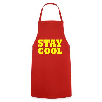 Stay cool - Cooking Apron - red - Front - AI Model Male 185 dark (185cm)
