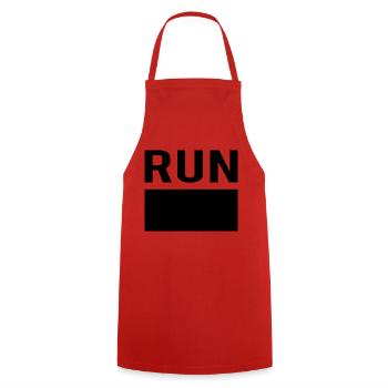 Marathon Triathlon Running Jogging Biking Cycling - Cooking Apron - red - Front - AI Model Male 185 dark (185cm)
