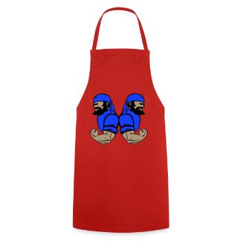 Pirates - Tablier de cuisine - rouge - Devant - AI Model Male 185 dark (185cm)