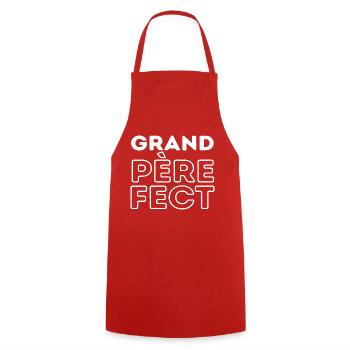 Grand père perfection - Tablier de cuisine - rouge - Devant - AI Model Male 185 dark (185cm)