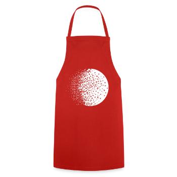 Oiseaux noirs volant au-dessus du soleil - Tablier de cuisine - rouge - Devant - AI Model Male 185 dark (185cm)