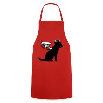 Chien Ange Halo Ailes Ange Ciel - Tablier de cuisine - rouge - Devant - AI Model Male 185 dark (185cm)