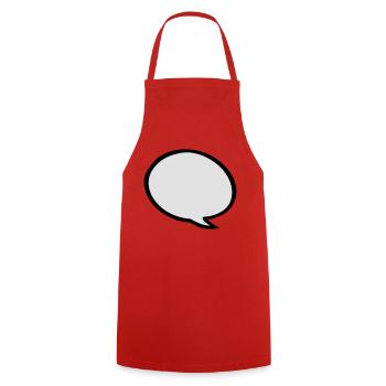 speech bubble - Cooking Apron - red - Front - AI Model Male 185 dark (185cm)