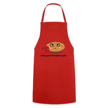apple to my pie - Cooking Apron - red - Front - AI Model Male 185 dark (185cm)