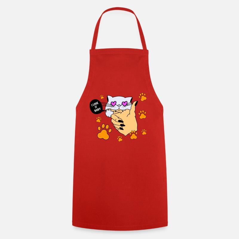 i love it cate - Tablier de cuisine - rouge