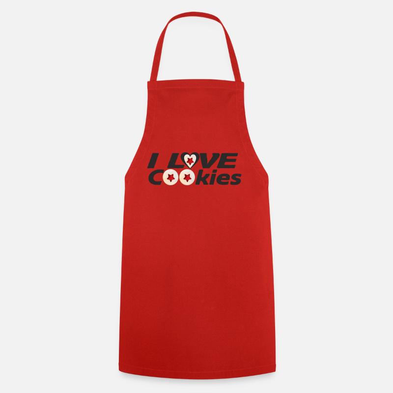 J'adore les cookies - Tablier de cuisine - rouge