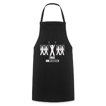 Free from influencer - Cooking Apron - black - Front - AI Model Male 185 dark (185cm)
