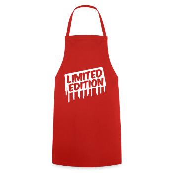 Limited Edition - Cooking Apron - red - Front - AI Model Male 185 dark (185cm)