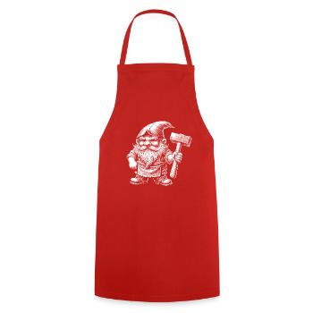 Blacksmith - Cooking Apron - red - Front - AI Model Male 185 dark (185cm)