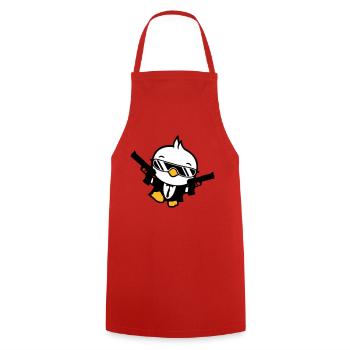 Bird 2 Gun Guns Agent Sunglasses Cool - Cooking Apron - red - Front - AI Model Male 185 dark (185cm)