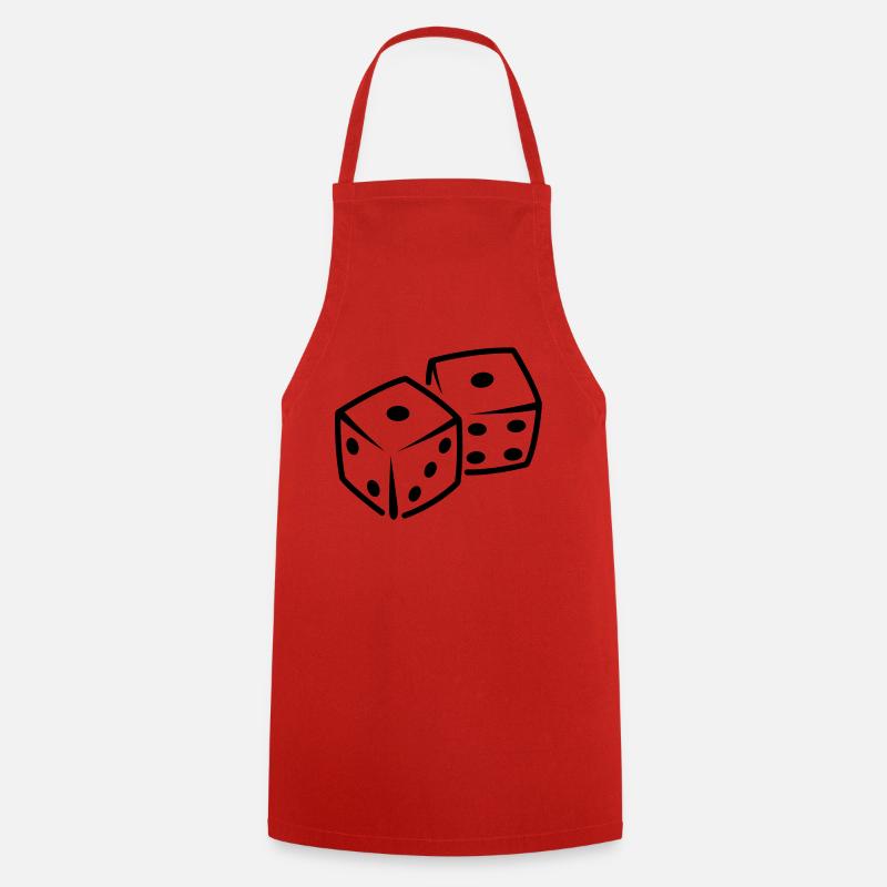 dices - Cooking Apron - red