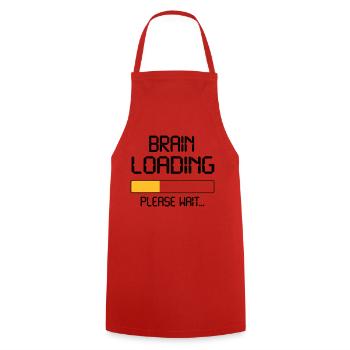 brain loading - Kochschürze - Rot - Vorne - AI Model Male 185 dark (185cm)