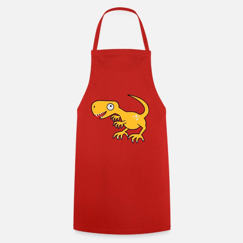Dino, dinosaure, monstre - Tablier de cuisine - rouge