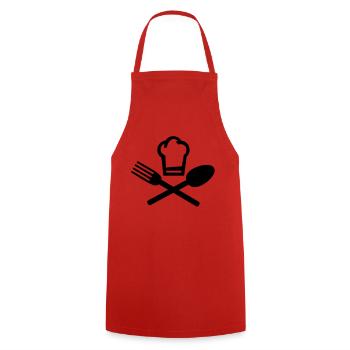 koch_logo_f1 - Cooking Apron - red - Front - AI Model Male 185 dark (185cm)
