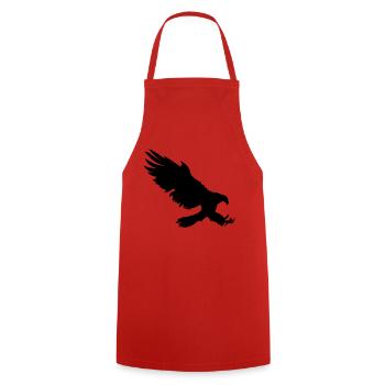 adler - Cooking Apron - red - Front - AI Model Male 185 dark (185cm)