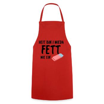 Fett wie ein Radierer - Kochschürze - Rot - Vorne - AI Model Male 185 dark (185cm)