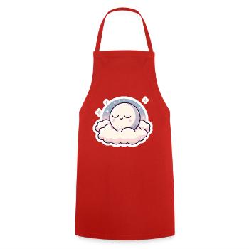 sleeping moon - Cooking Apron - red - Front - AI Model Male 185 dark (185cm)