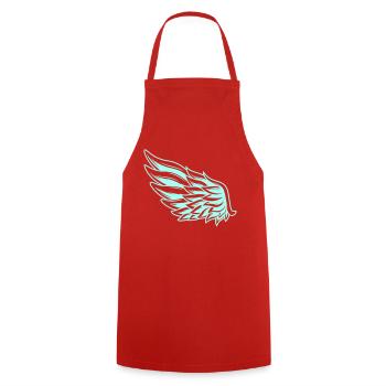 Wing 1 - Cooking Apron - red - Front - AI Model Male 185 dark (185cm)