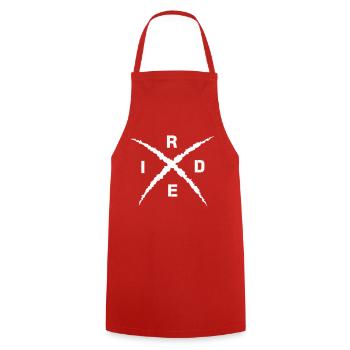 Chevaucher - Tablier de cuisine - rouge - Devant - AI Model Male 185 dark (185cm)