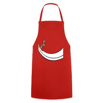Hase Skihase Skispringen Rampe Ski fahren Schnee - Kochschürze - Rot - Vorne - AI Model Male 185 dark (185cm)