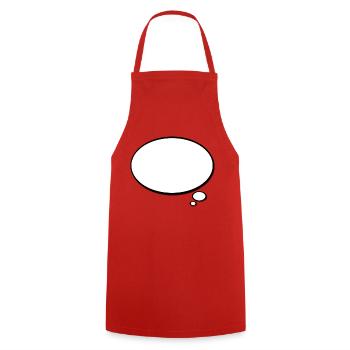 sprechblase - Kochschürze - Rot - Vorne - AI Model Male 185 dark (185cm)