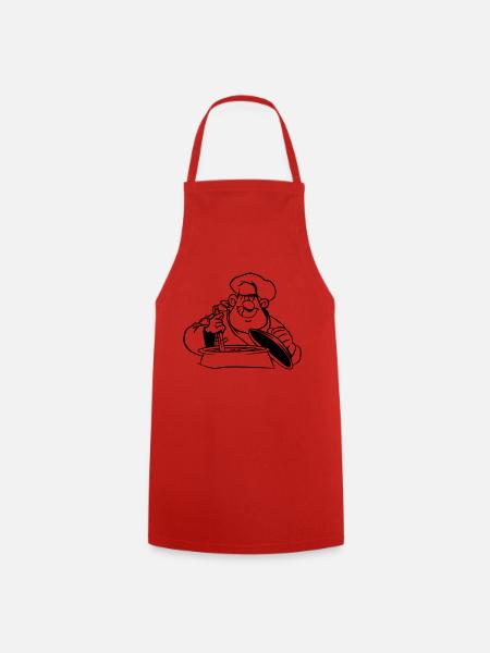 kochen koch comic witzig - Kochschürze - Rot