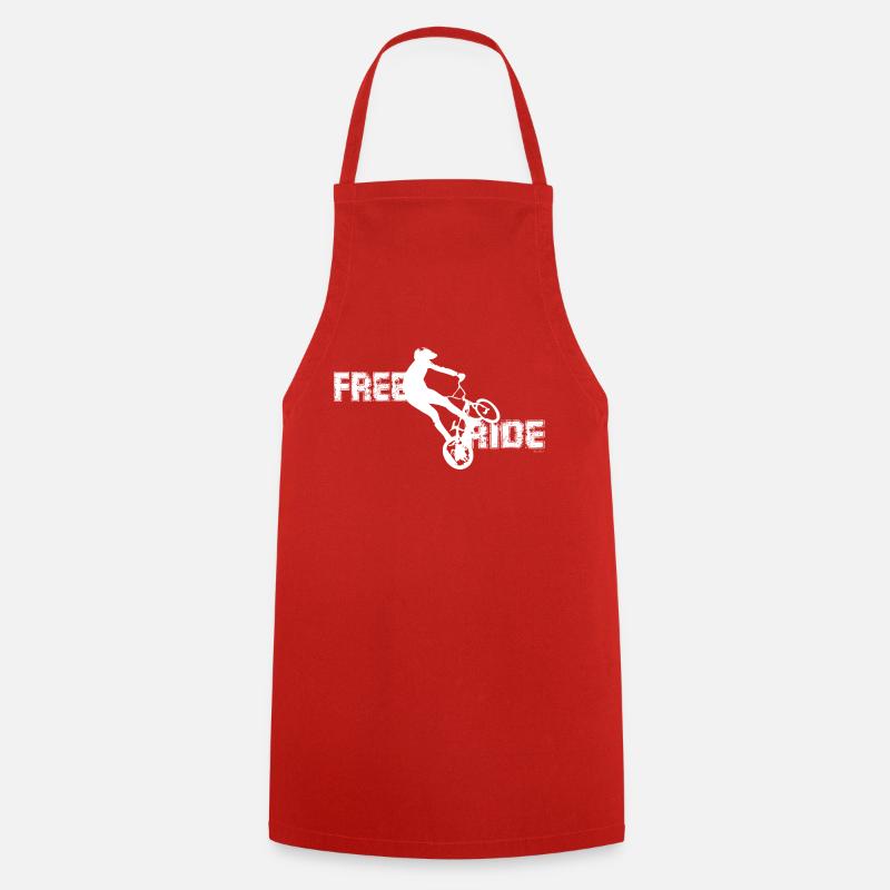free ride mirko white - Cooking Apron - red